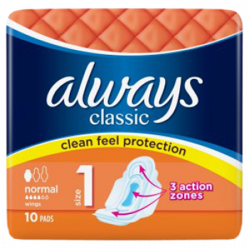 ALWAYS Classic Normal Sanitary Pads 10pcs