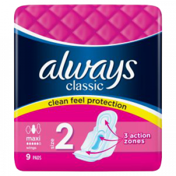 ALWAYS Classic Maxi Sanitary Pads 9pcs