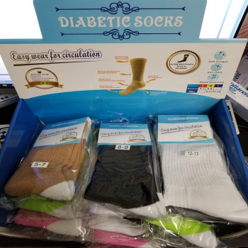 Diabetic Socks. Anti - Fungus. Anti - Assorted size and color / display (29 pcs assorted)