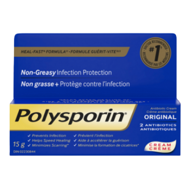 Polysporin Original Cream + 2 Antibiotics - 15 g