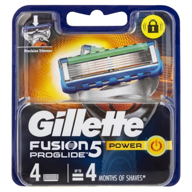 Gillette FUSION 5 - POWER -  PROGLIDE -  4 CARTRIDGES