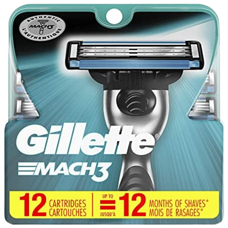 Gillette Mach 3 - 12 CARTRIDGES
