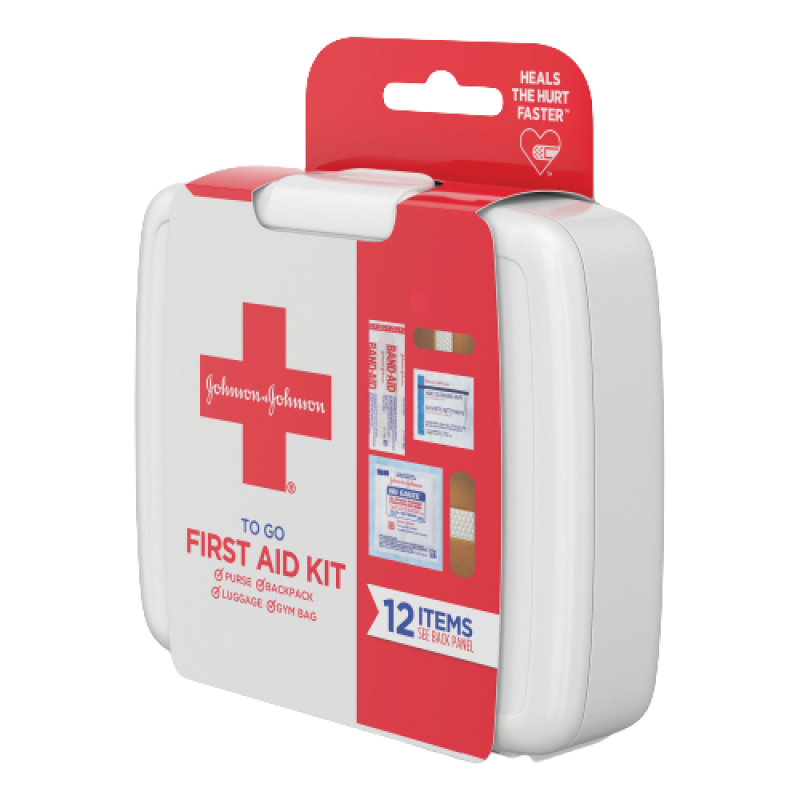 BANDAGE - J&J FIRST-AID TO-GO! 12CT MINI DURABLE PLASTIC CASE (Minimum Order Quantity-6)