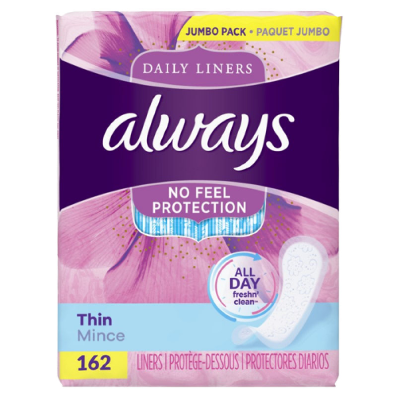 ALWAYS THIN No Feel Protection - 162 Liners