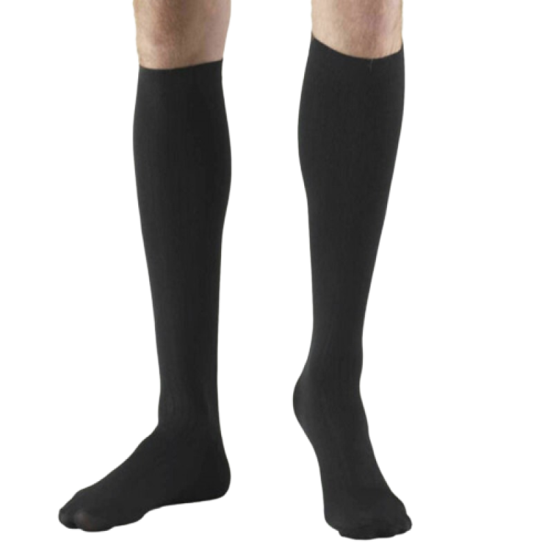 Socks - Compression - TRUFORM 1942BL-S: MEN'S Knee High  8-15 mmHg (BLACK) SMALL