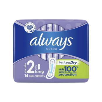 ALWAYS ULTRA  14 PADS - InstantDry up to 100% - Size 2 long