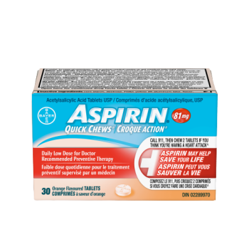 ASPIRIN QUICK CHEW TB 81MG 30