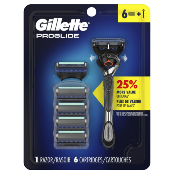 Gillette PROGLIDE - 6 CARTRIDGES +  HANDLE