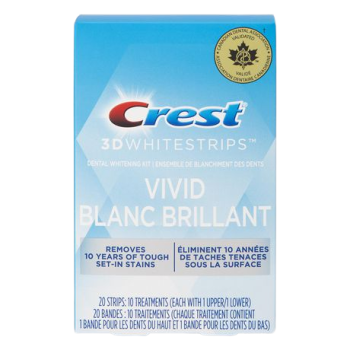 Crest 3D WHITESTRIPS - VIVID BLANC BRILLIANT (20 Strips: 10 Treatments)