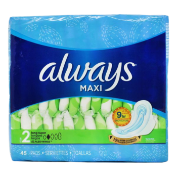 ALWAYS MAXI 45CT SIZE2 LONG SUPER