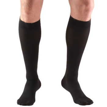 Socks - TRUFORM 8865BL-L: Knee High Closed Toe 20-30 mmHg (BLACK) LARGE