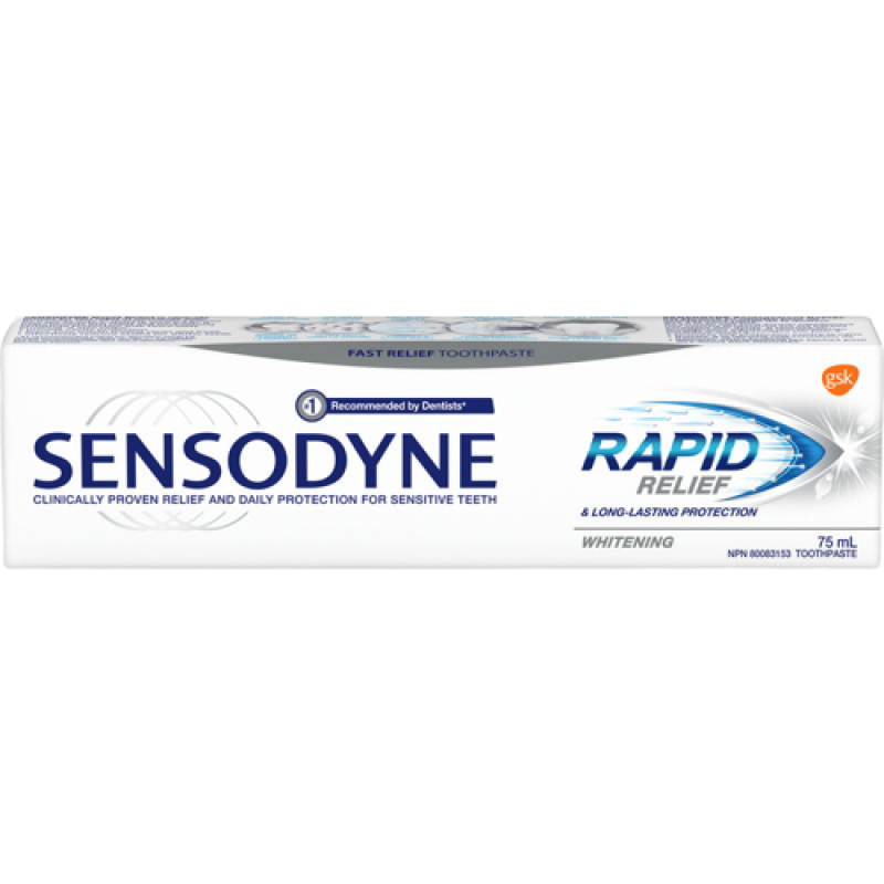 TOOTHPASTE SENSODYNE RELIEF RAPID WHITENING 75ML
