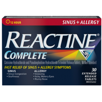 Allergies - REACTINE ALLERGY & SINUS TB 30