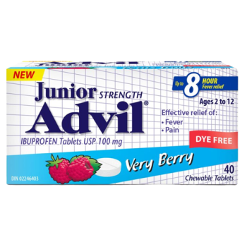 ADVIL JR TB CHEW 100MG VERY BERRY DYE FREE 40