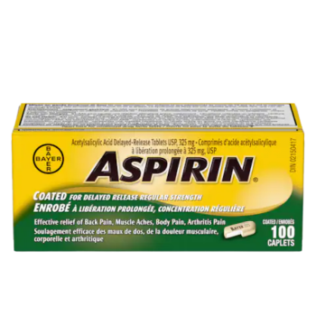 ASPIRIN COATED CPLT 325MG 100 - Exp: 09/2023