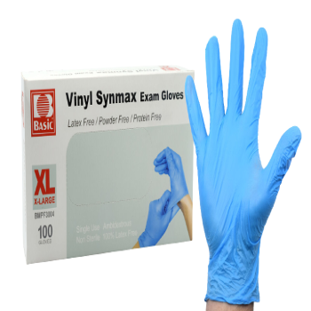 Basic Vinyl Synmax Exam Gloves - 100/Box (X-Large)