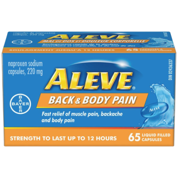 Sale - ALEVE BACK & BODY CAPS 220MG 65 - Early Exp: 11/25