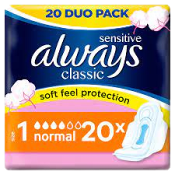 ALWAYS Classic Normal Sensitive Normal 20 pcs