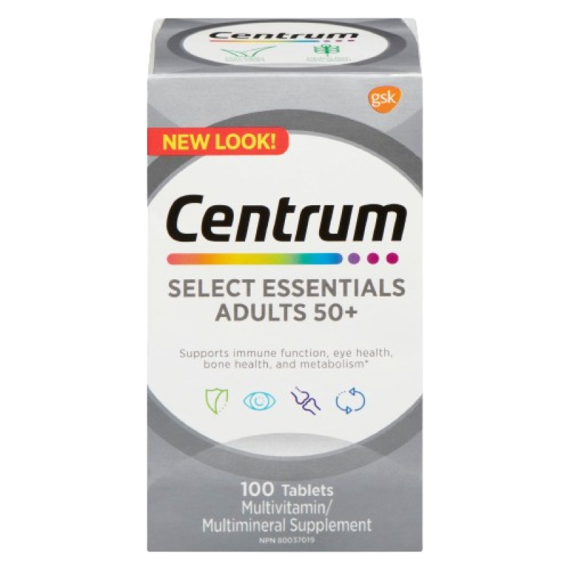 CENTRUM SELECT ESSENTIALS ADULTS 50+ TB 100