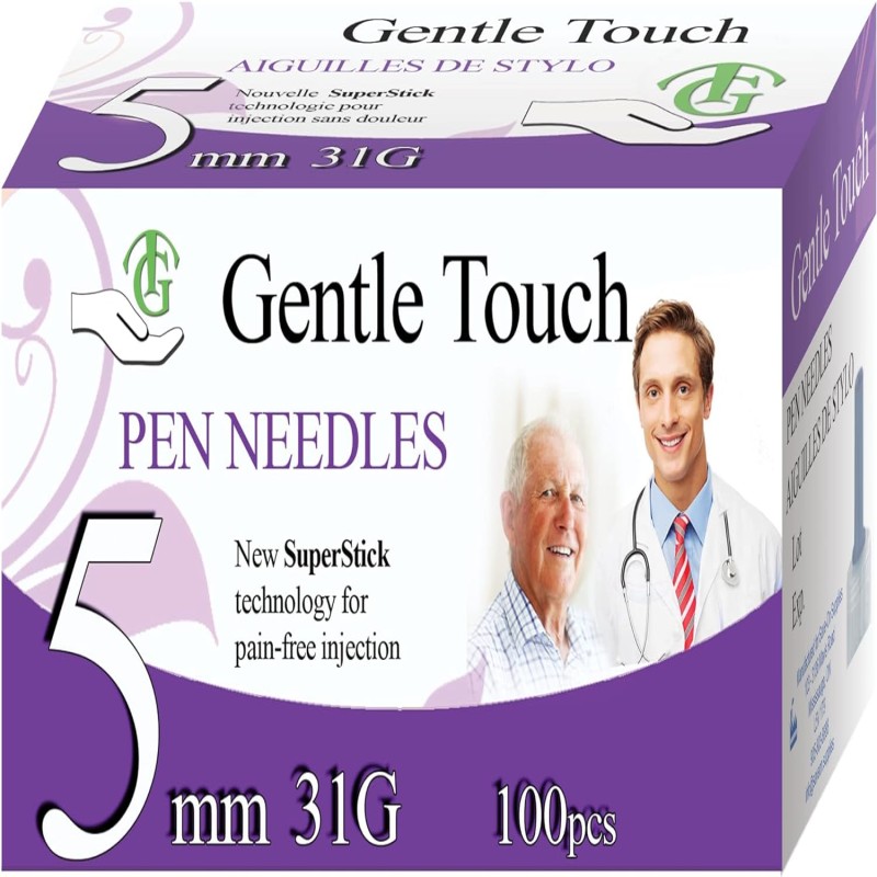 Gentle Touch Pen Needle  5mmX31G - QTY Total of 10=$15.50/ 20 =$15.00/ 30=$14.75 / 50=$14.00