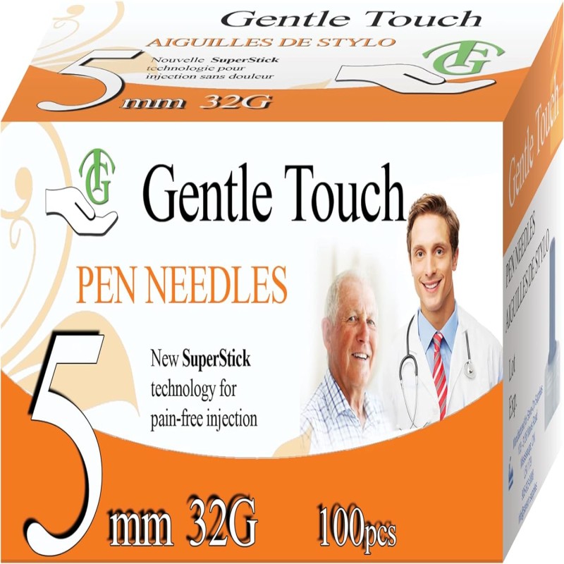 Gentle Touch Pen Needle  5mmx32G - QTY Total of 10=$15.50/ 20 =$15.00/ 30=$14.75 / 50=$14.00