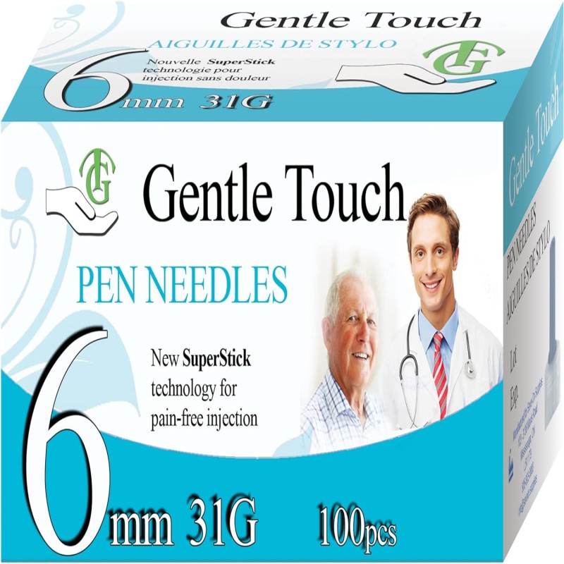 Gentle Touch Pen Needle  6mmX31G - QTY Total of 10=$15.50/ 20 =$15.00/ 30=$14.75 / 50=$14.00