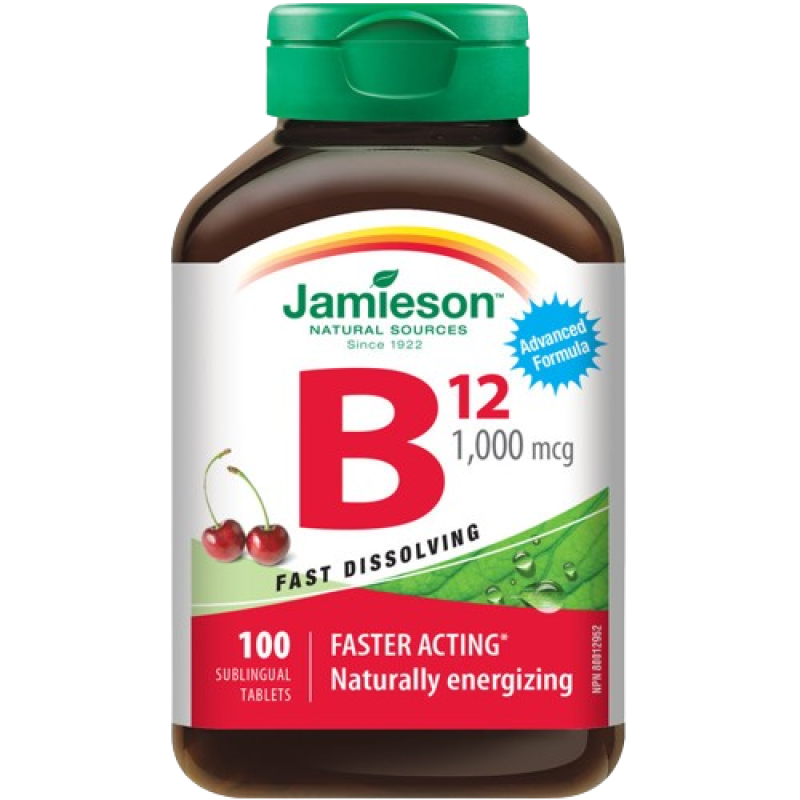 JAMIESON VITAMIN B12 SUBLINGUAL 1000MCG 100  FAST DISSOLVING JAM