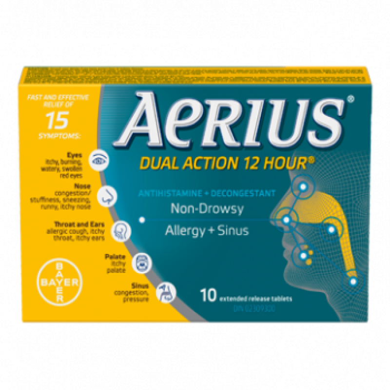 Sale - AERIUS DUAL ACTION TB 2.5/120MG 30 - Early Exp: 07/24