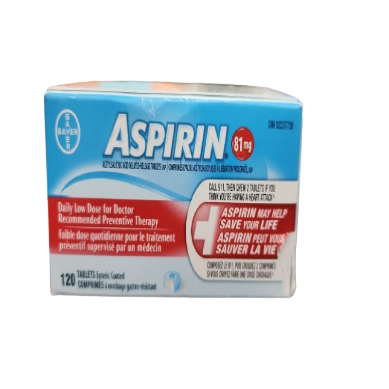 Sale - ASPIRIN COATED TB 81MG DLD 120 *Damage Box* EXP: 11/25