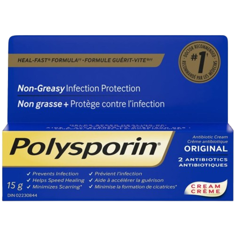 Polysporin Original Cream + 2 Antibiotics - 15 g