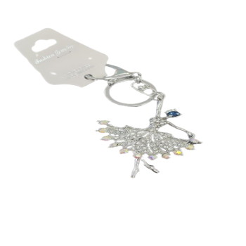 Ballerina Nickel Free Key Chain (Silver)