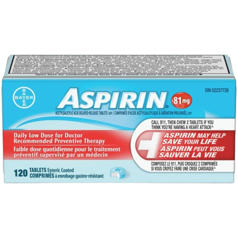 ASPIRIN 120 COATED TB 81MG DLD