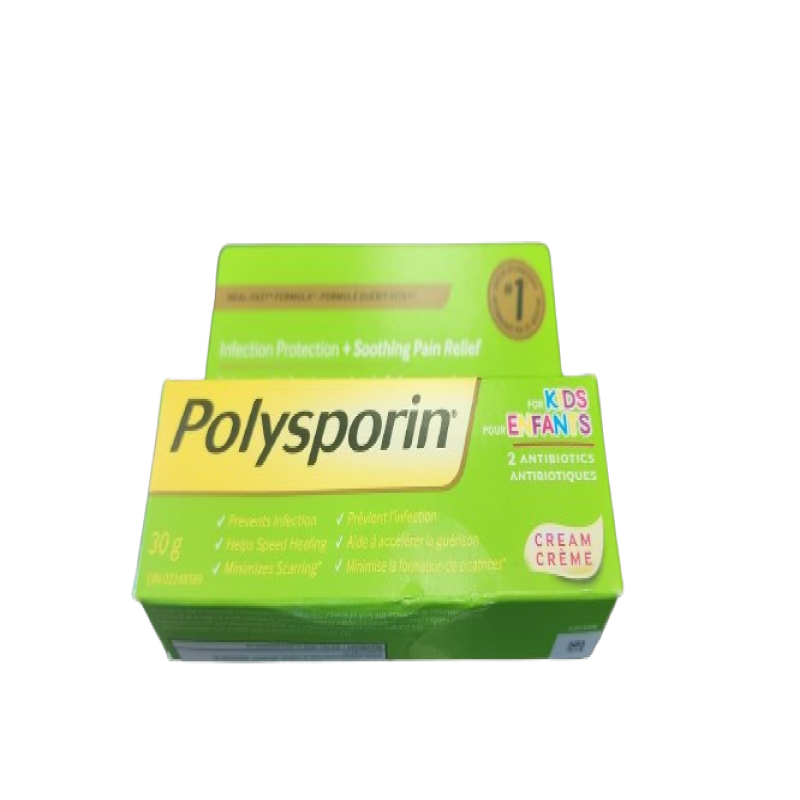 Sale - Polysporin Kids + 2 Antibiotics - 30 g *Damage Box* - Exp: 12/24