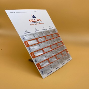 Blister Pack # SEVEN - Pill RX Bi-Fold (4x7) 15 mm (Medium) (Bubble + Card 500 pcs complete set