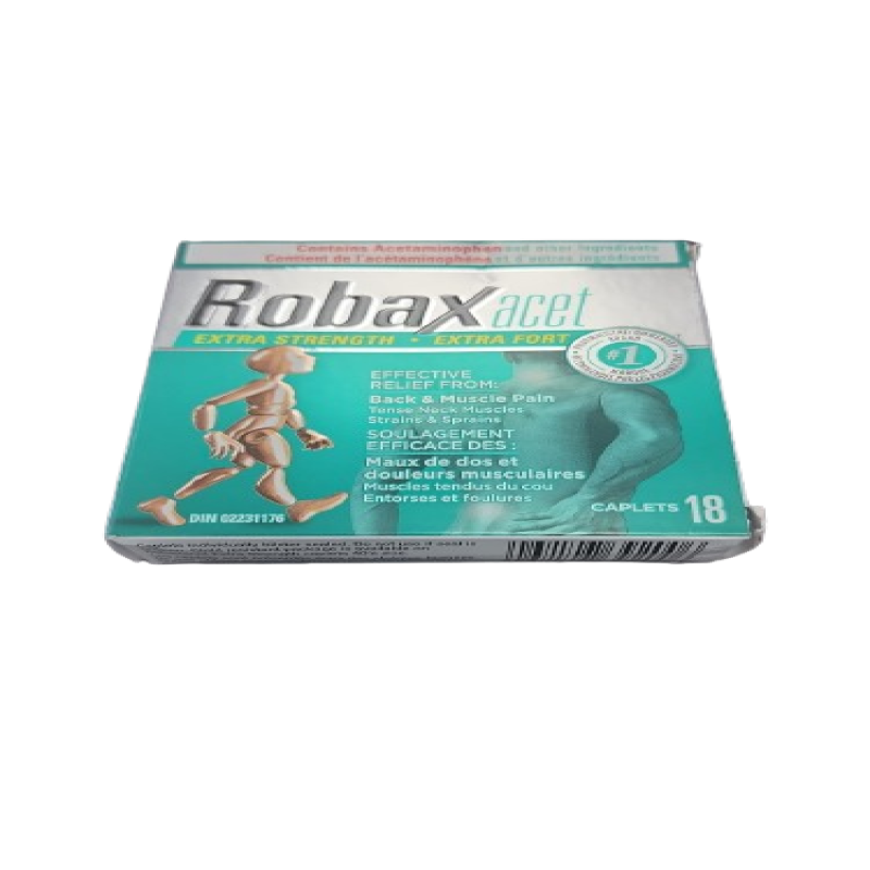 Sale -ROBAXACET XST CPLT 500MG 18 *Damage Box* Exp: 11/26