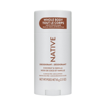 NATIVE BODY DEODORANT STICK COCONUT & VANILLA 65G