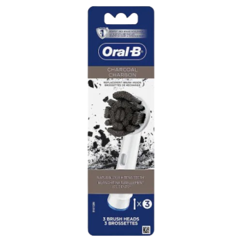 Charcoal Electric Toothbrush Replacement Brush Heads Refill, 3 units