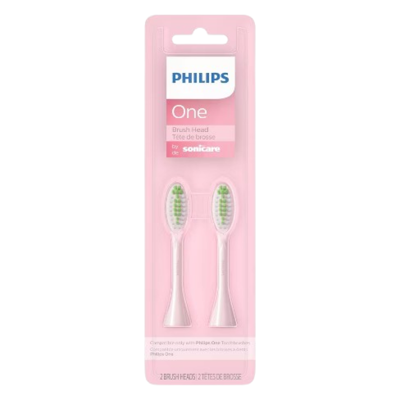 Philips One by Sonicare 2pk Brush Heads, Pink BH1022/20