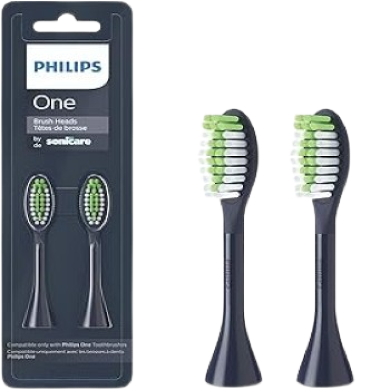 Philips One by Sonicare 2pk Brush Heads, Navy, BH1022/04