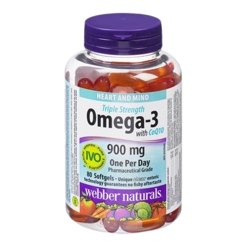 OMEGA 3 TRIPLE/Q10 SOFTGEL 80 WEBBER