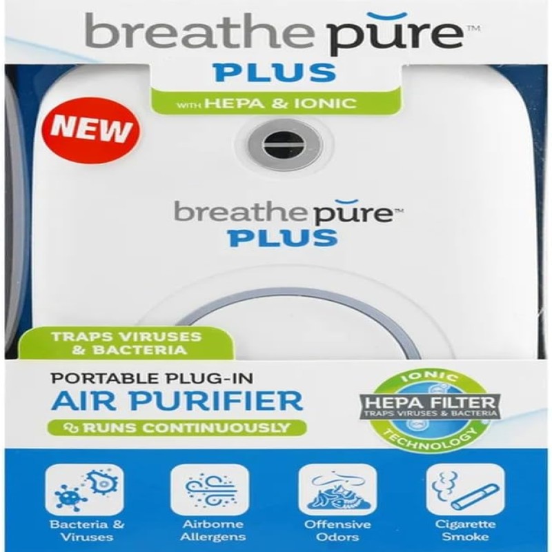 Breathe Pure Air Purifier Pro Portable Plug-In Air Purifier