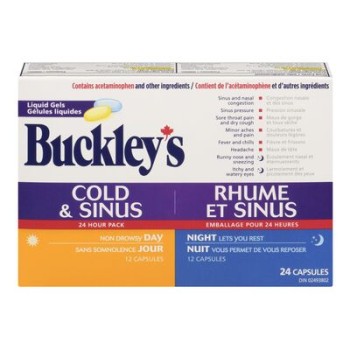 BUCKLEY'S COLD&SINUS DAY/NIGHT LIQUI-GEL 12+12