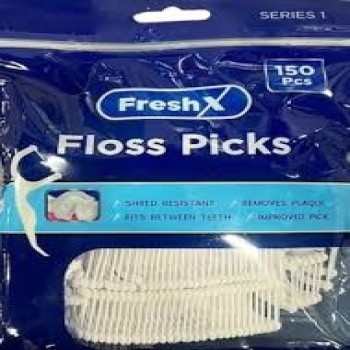Floss Picks - FreshX - 150 pcs