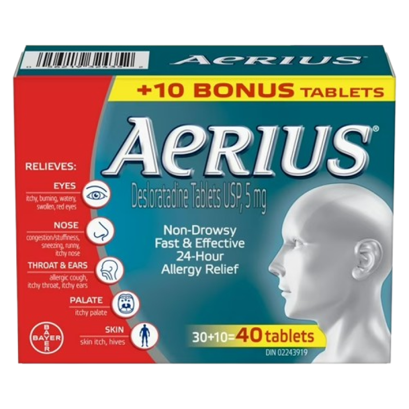Sale - AERIUS TB 5MG BX 30 + 10 - Early Expiry: 08/25