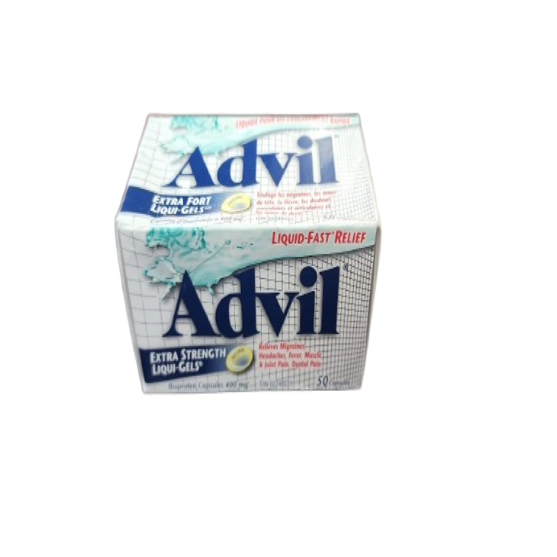 Sale - ADVIL LIQUI-GELS XST CAPS 400MG 50 *Damage Box* Exp between: 02/27 - 07/27