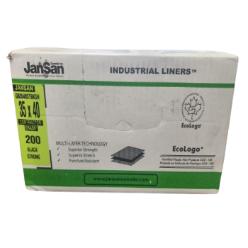 Industrial Extra-Strong Garbage Bags, 35" x 40", Black, 200 Pack
